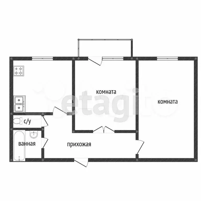 2-к. квартира, 54 м, 9/9 эт. - Фото 0