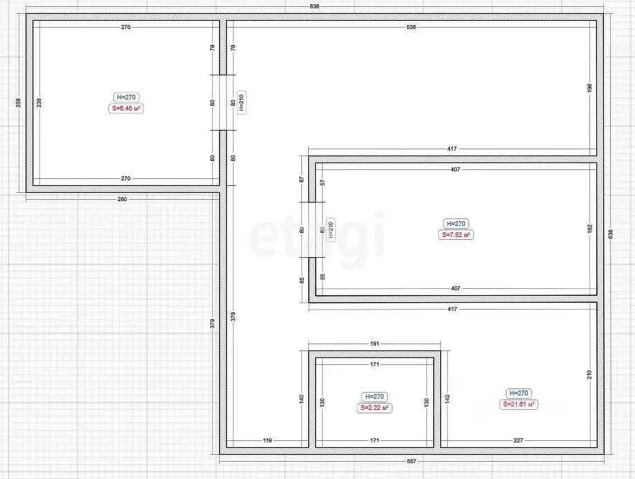 3-к кв. Ингушетия, Назрань просп. Идриса Базоркина (62.2 м) - Фото 1