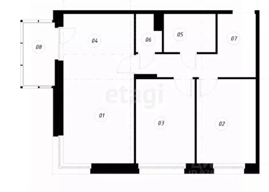 2-к кв. Татарстан, Казань ул. Гаврилова, 7к1 (62.07 м) - Фото 1