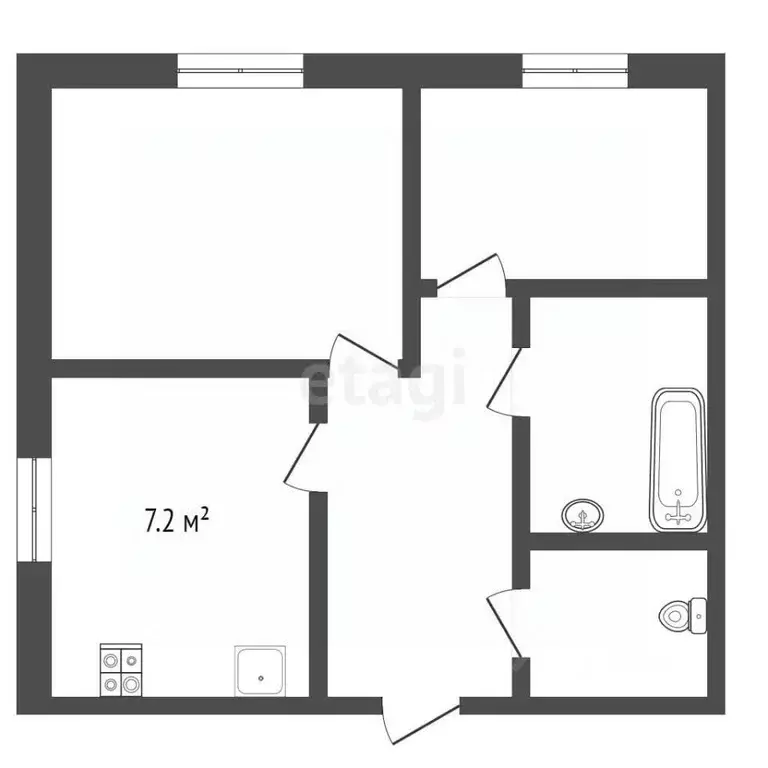 2-к кв. Нижегородская область, Выкса Южный мкр, 4 (55.2 м) - Фото 2