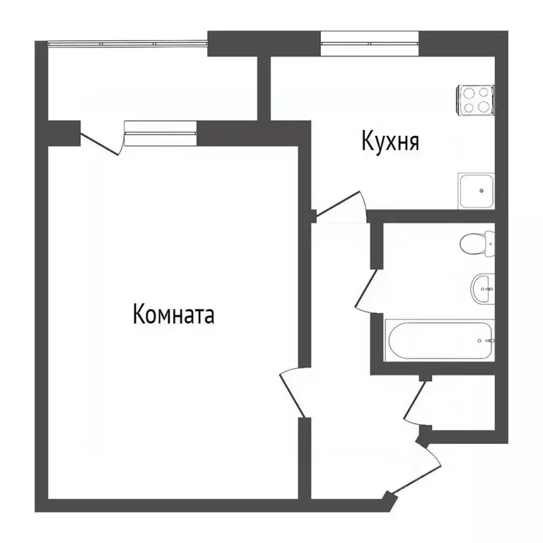 1-к кв. Севастополь ул. Энергетиков, 12А (36.1 м) - Фото 2