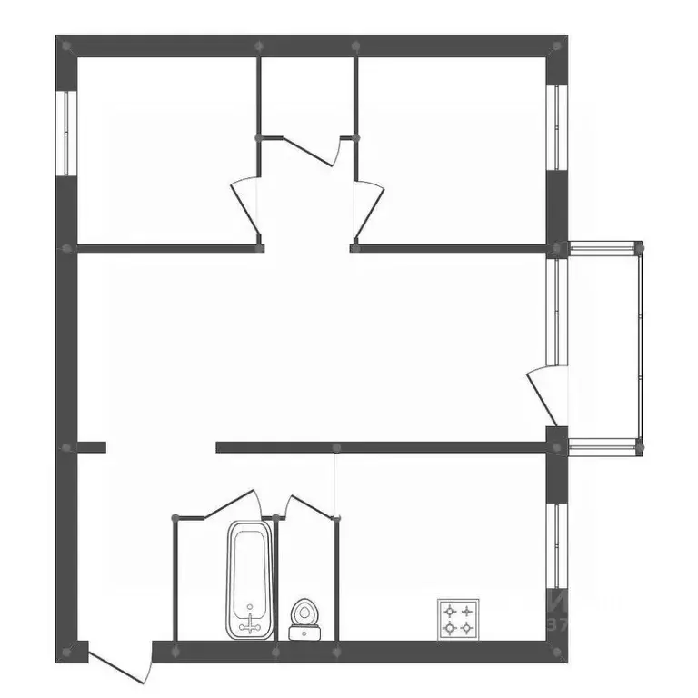 3-к кв. Амурская область, Белогорск ул. Ленина, 97 (59.9 м) - Фото 1