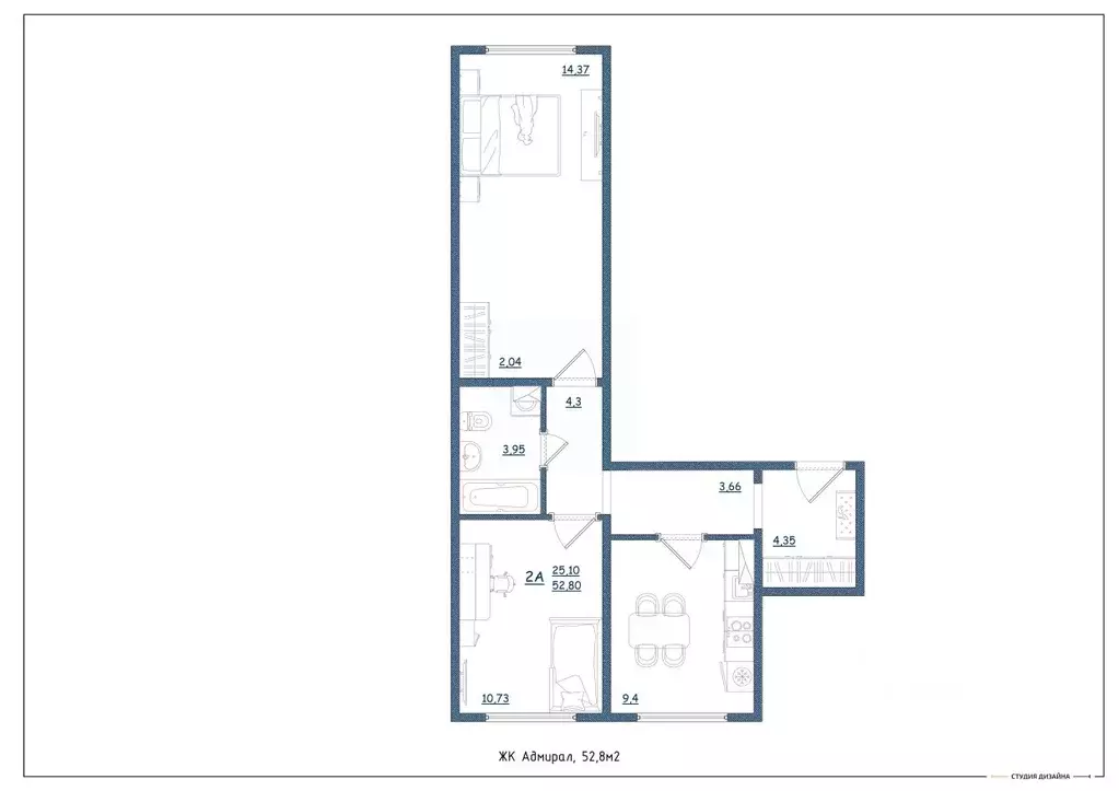 2-к кв. Ярославская область, Ярославль Шандорная ул., 14 (52.8 м) - Фото 2