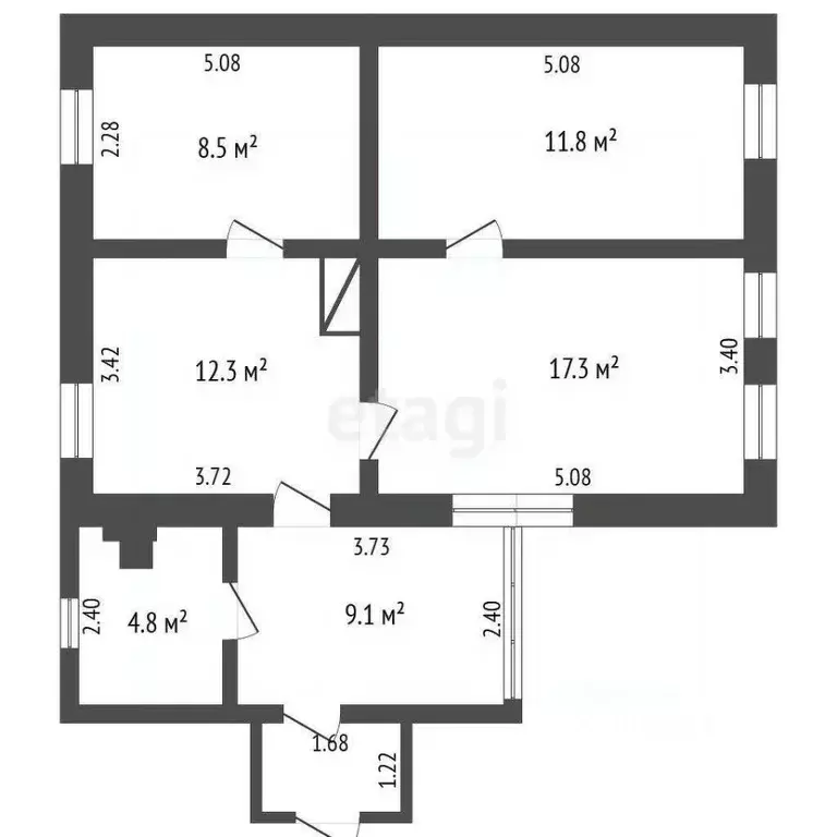 Дом в Крым, Кировский район, с. Приветное ул. Мира (66 м) - Фото 1