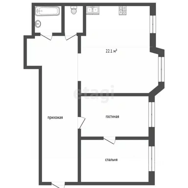 3-к кв. Красноярский край, Норильск ул. Богдана Хмельницкого, 21 (84.2 ... - Фото 2