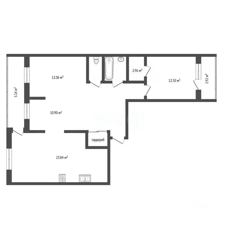 3-к кв. Тюменская область, Тюмень ул. 50 лет Октября, 57Б (87.0 м) - Фото 1
