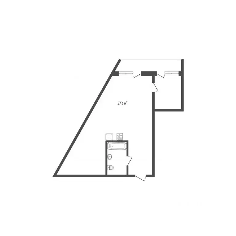 2-к кв. Севастополь ул. Парковая, 7 (57.3 м) - Фото 2
