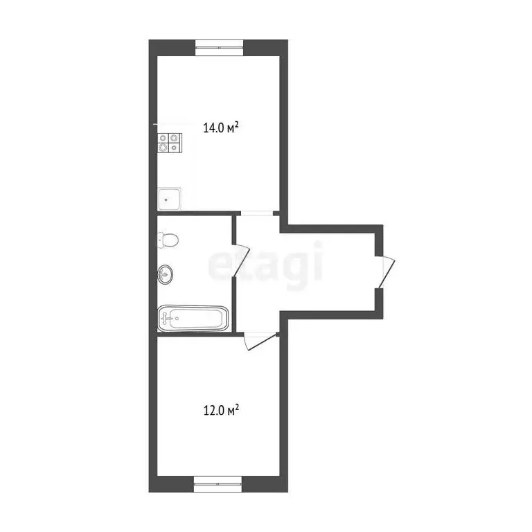 1-комнатная квартира: Кострома, Речной проспект, 8 (41.3 м) - Фото 0