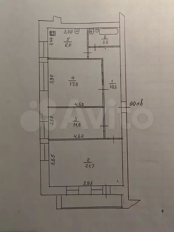 3-к. квартира, 73,7 м, 5/9 эт. - Фото 0