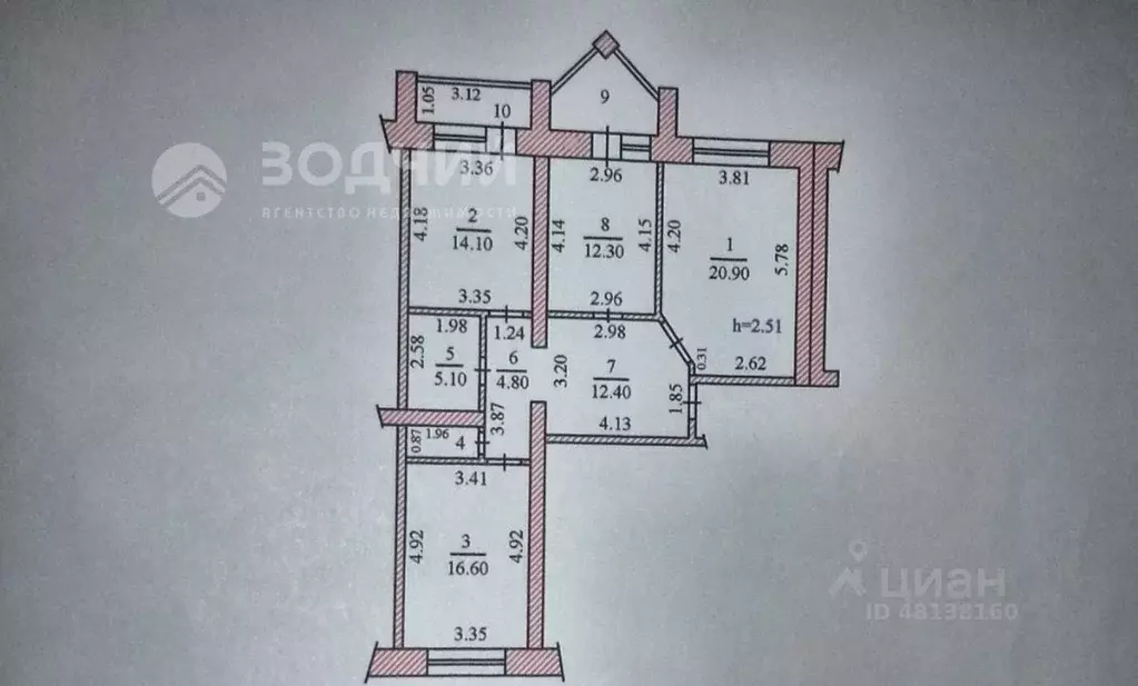 3-к кв. Чувашия, Чебоксары ул. Фридриха Энгельса, 1к1 (96.0 м) - Фото 1