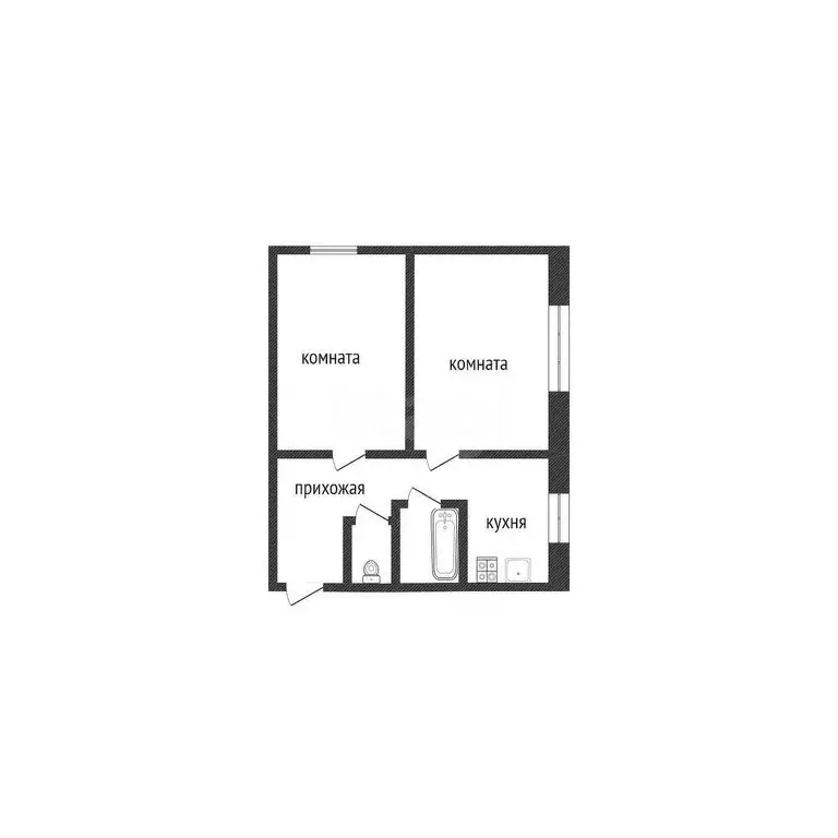 2-комнатная квартира: Иковка, улица Машиностроителей, 9 (49 м) - Фото 0