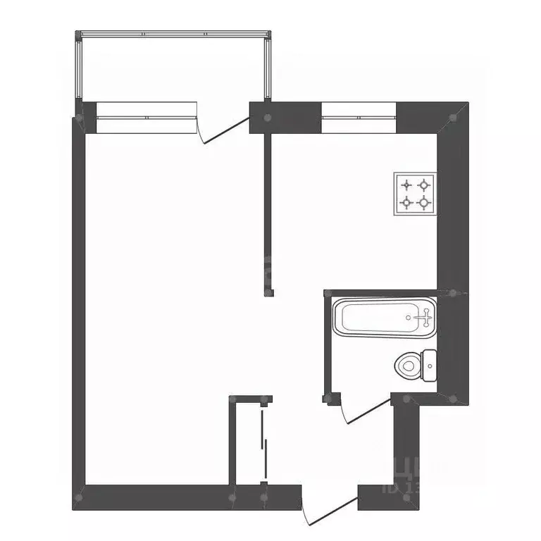 1-к кв. Амурская область, Белогорск ул. Кирова, 83 (30.1 м) - Фото 1