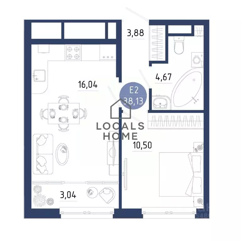 1-к кв. Рязанская область, Рязанский муниципальный округ, с. Дядьково ... - Фото 2