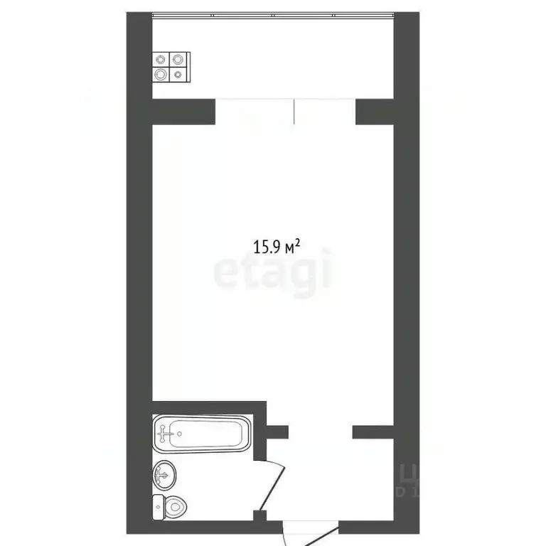 Студия Тюменская область, Тюмень ул. Республики, 237 (15.9 м) - Фото 1