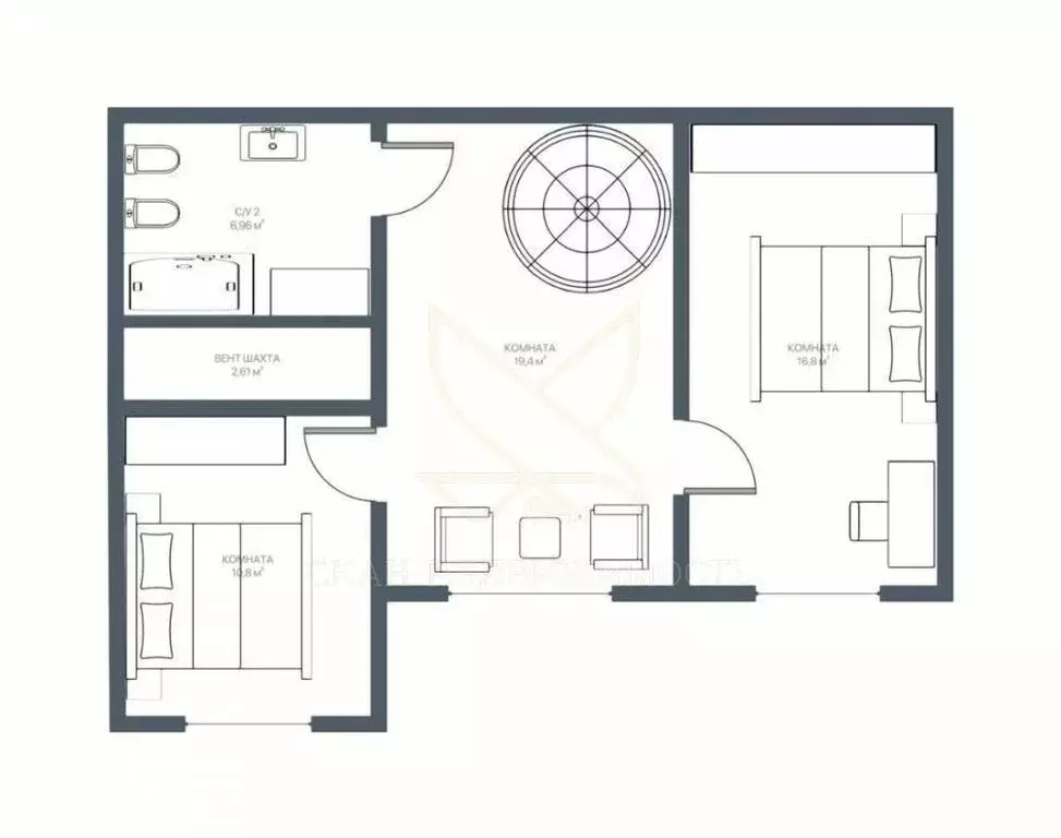 3-комнатная квартира: Пятигорск, Кооперативная улица, 36 (119.4 м) - Фото 1