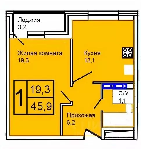 1-к кв. Москва Троицк поселение,  (45.9 м) - Фото 1