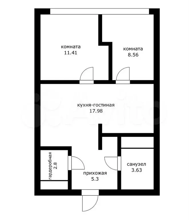 2-к. квартира, 50 м, 21/24 эт. - Фото 0