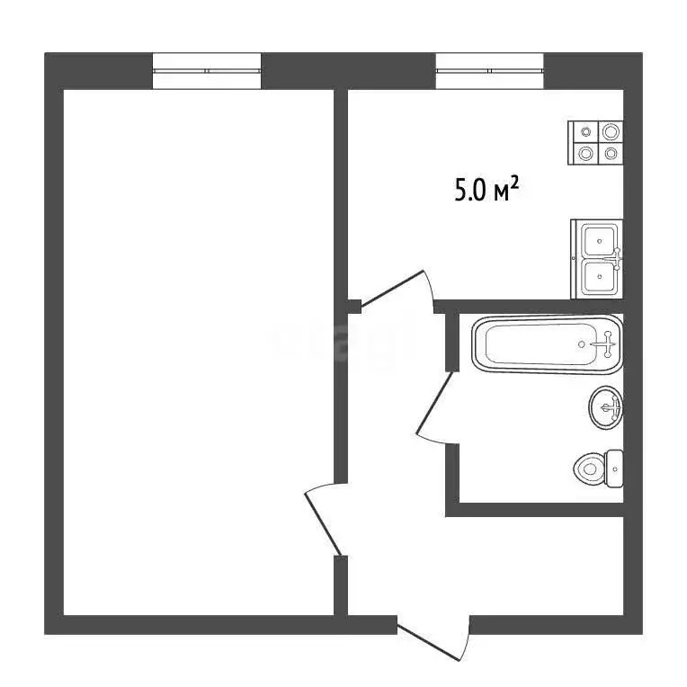 1-комнатная квартира: Ярославль, улица Серго Орджоникидзе, 29к1 (30 м) - Фото 1