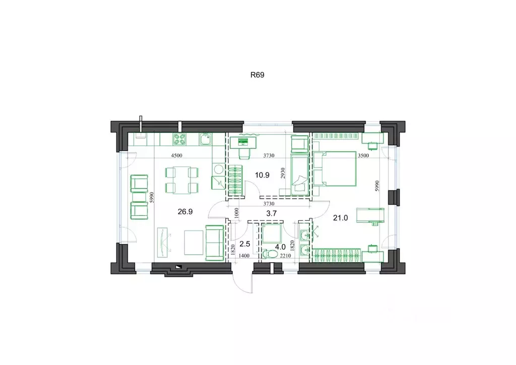 Коттедж в Новосибирская область, с. Новолуговое, Березки-2 мкр  (72 м) - Фото 2