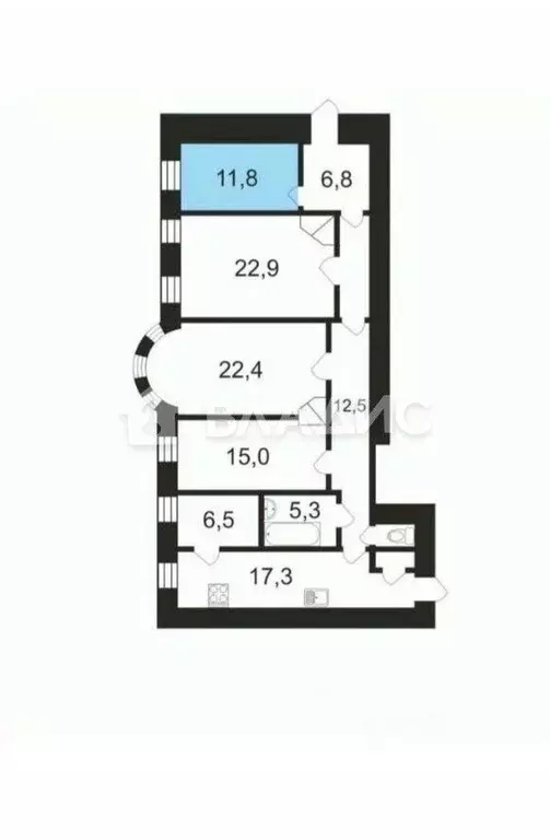 Комната Санкт-Петербург Каменноостровский просп., 57 (11.8 м) - Фото 1