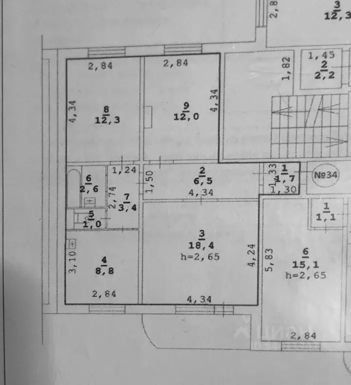 3-к кв. Пермский край, Пермский муниципальный округ, д. Хмели ш. ... - Фото 2