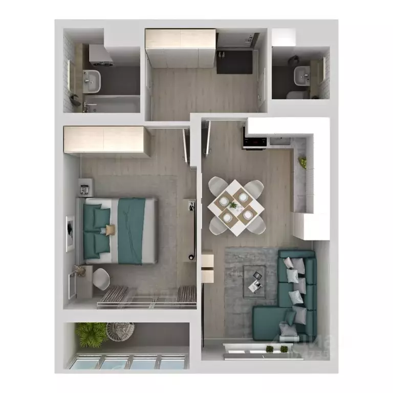 1-к кв. Самарская область, Самара Южное ш., 13 (42.25 м) - Фото 1