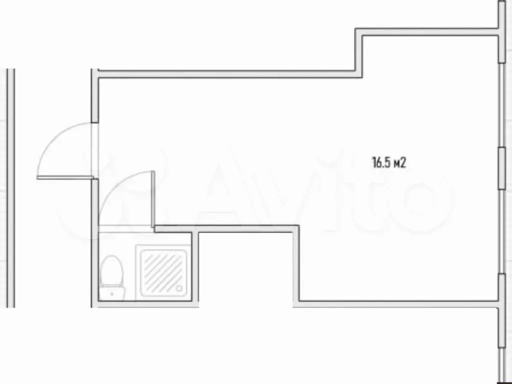 Квартира-студия, 16,5 м, 4/5 эт. - Фото 0