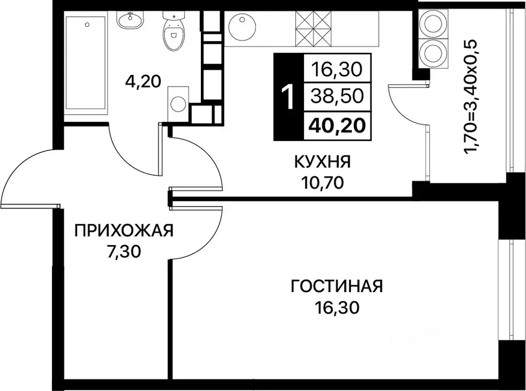 1-к кв. Ростовская область, Ростов-на-Дону ул. Вересаева, 96 (40.2 м) - Фото 0