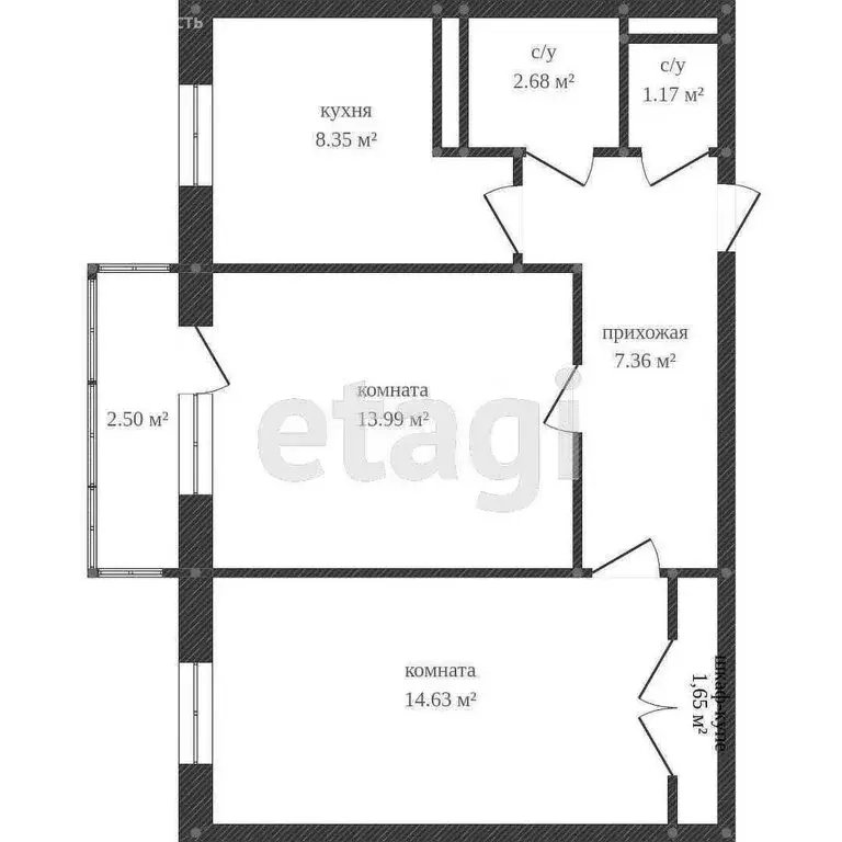 2-комнатная квартира: Кострома, Богатырская улица, 26 (51 м) - Фото 0