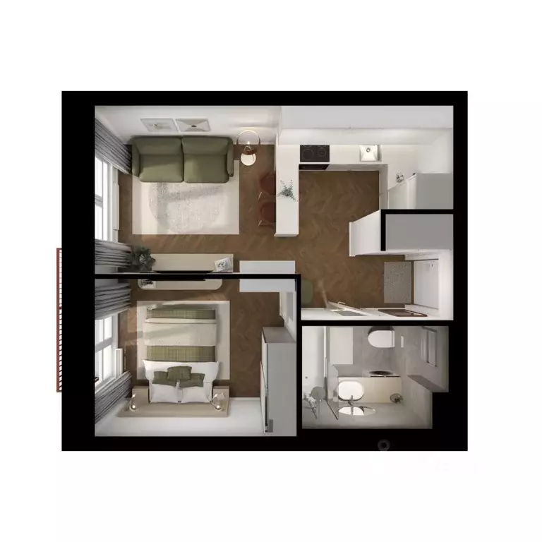 1-к кв. Московская область, Ленинский городской округ, Боброво пгт ... - Фото 2