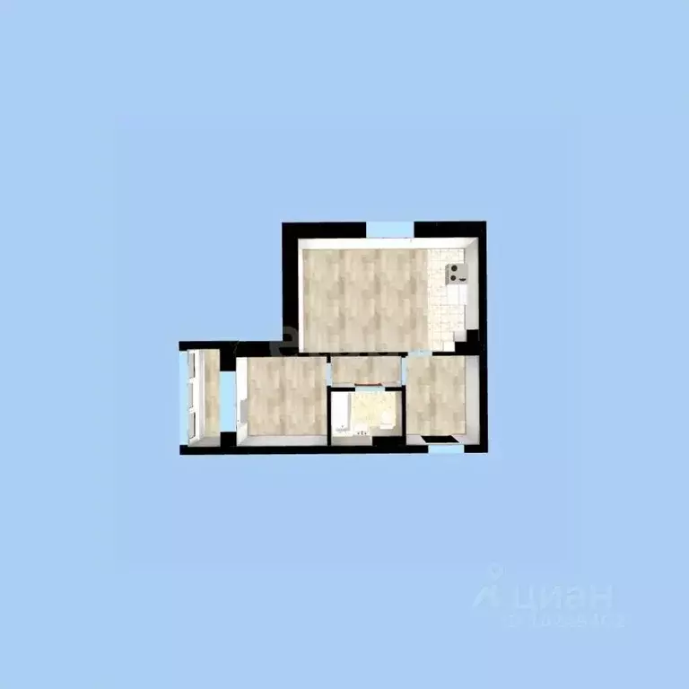 2-к кв. Башкортостан, Уфа ул. Мечтателей, 15 (47.1 м) - Фото 1