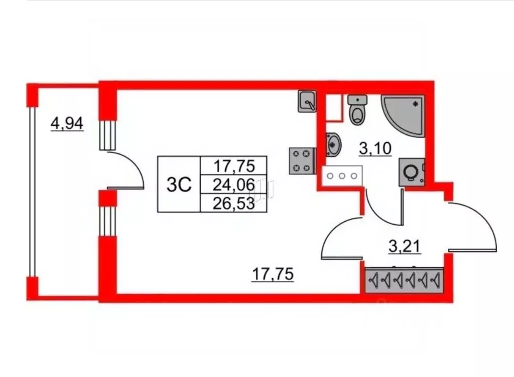Студия Ленинградская область, Всеволожский район, Свердловское ... - Фото 2