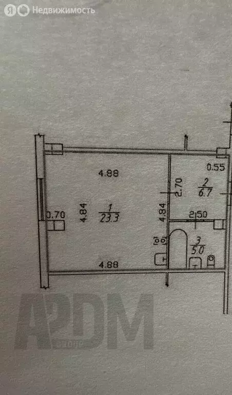 Квартира-студия: Пушкин, улица Архитектора Данини, 5 (35 м) - Фото 1