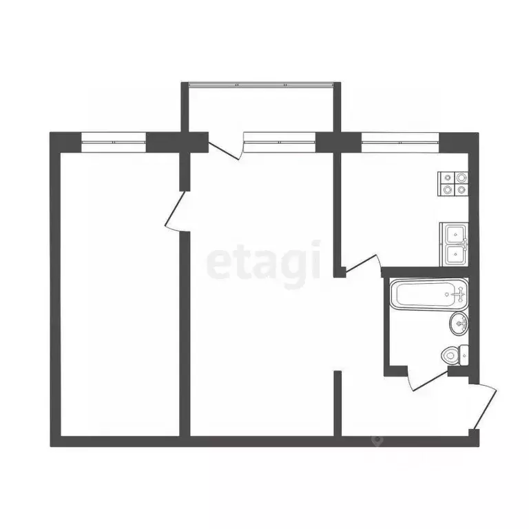 2-к кв. Смоленская область, Смоленск ул. Нахимова, 6 (44.5 м) - Фото 1