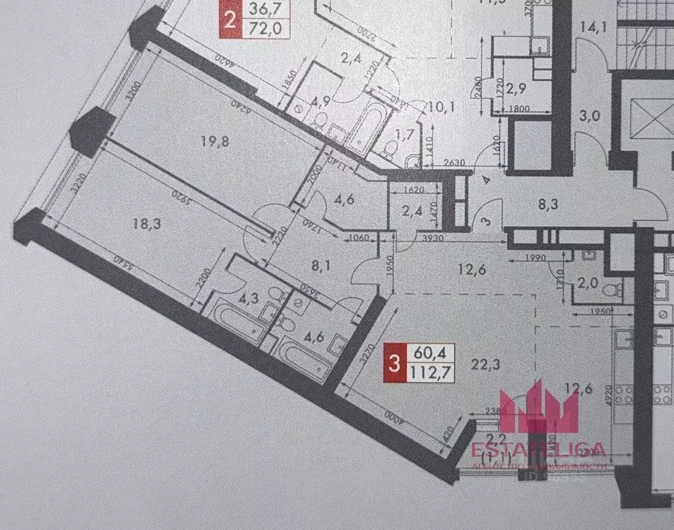 3-к кв. Москва ул. Академика Волгина, 2 (112.7 м) - Фото 2