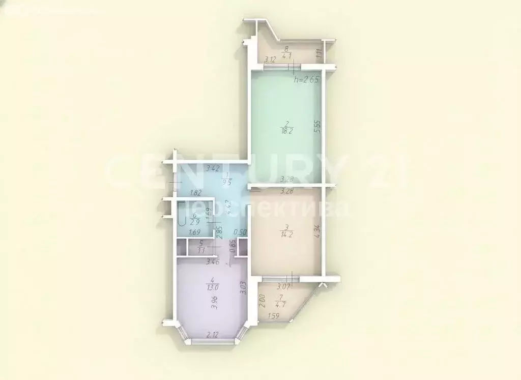 2-комнатная квартира: Балашиха, микрорайон Янтарный, Молодёжный ... - Фото 2