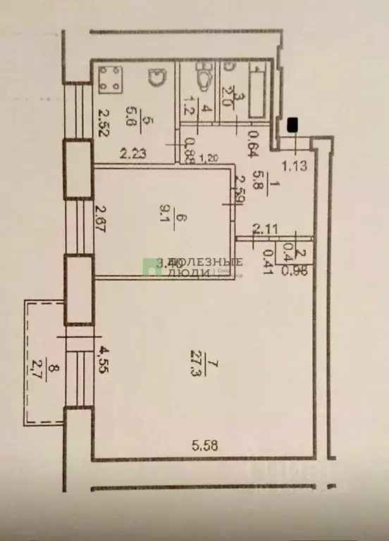 2-к кв. башкортостан, уфа транспортная ул, 50 (52.0 м) - Фото 1