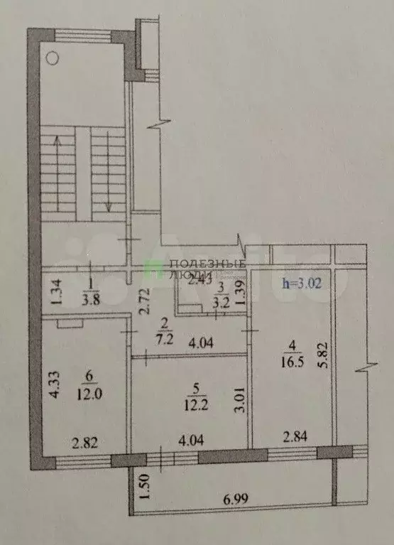 2-к. квартира, 60,2 м, 5/5 эт. - Фото 0