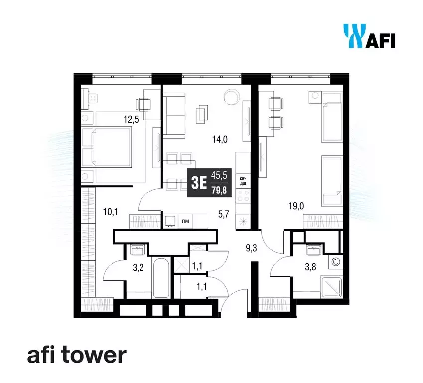 3-комнатная квартира: Москва, проезд Серебрякова, 11к2 (79.6 м) - Фото 1