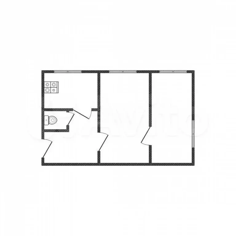 2-к. квартира, 37,5 м, 1/2 эт. - Фото 0
