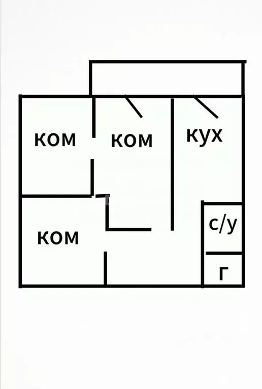 3-к кв. Рязанская область, Рязань ул. Щорса, 37к1 (53.2 м) - Фото 1