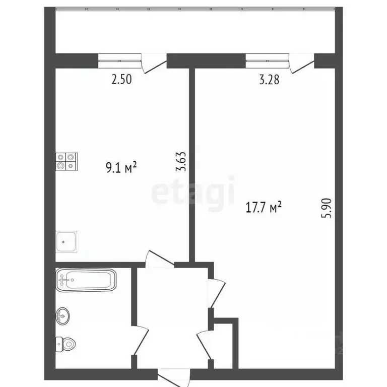 1-к кв. Ярославская область, Рыбинск ул. Кирова, 32 (35.0 м) - Фото 2