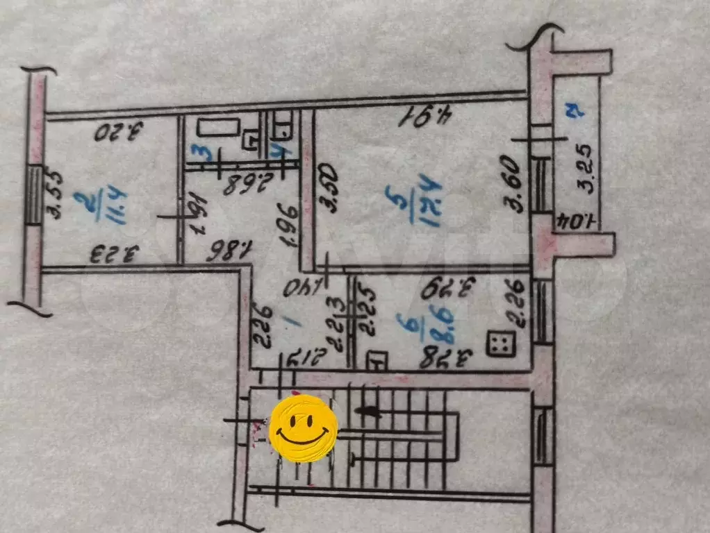 2-к. квартира, 51,1 м, 4/5 эт. - Фото 0