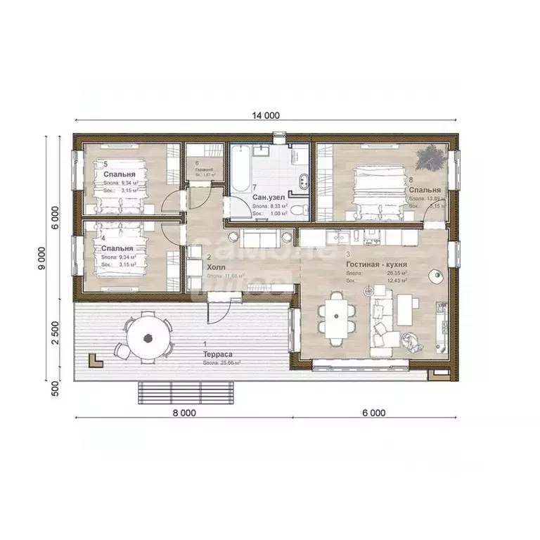 Дом в Московская область, Ленинский городской округ, д. Жабкино ул. ... - Фото 2