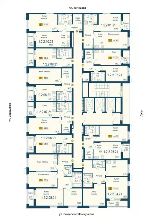 1-комнатная квартира: Екатеринбург, улица Татищева, 105 (44.5 м) - Фото 0