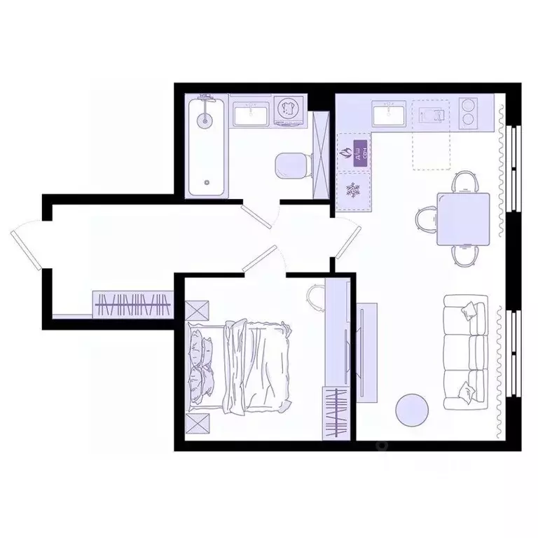2-к кв. Приморский край, Владивосток Днепровская ул., 25к5 (45.0 м) - Фото 2