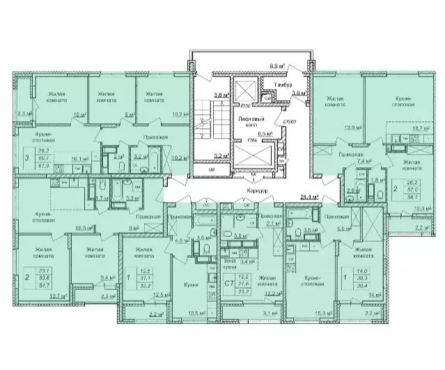 1-к кв. Нижегородская область, Нижний Новгород Кузнечиха Город жилой ... - Фото 2