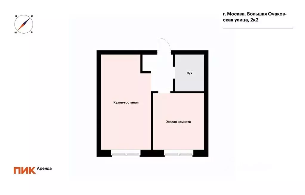 1-к кв. Москва Большая Очаковская ул., 2К2 (33.0 м) - Фото 1