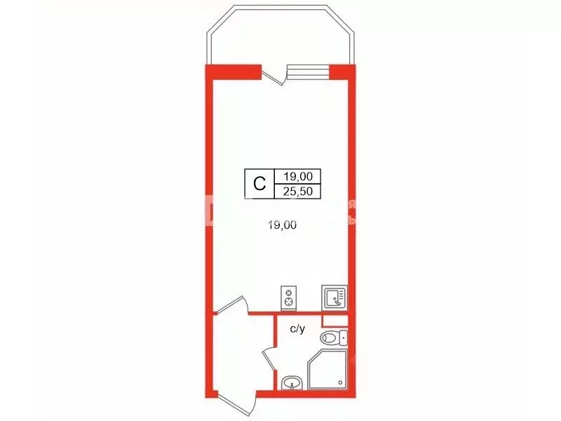Студия Ленинградская область, Мурино Всеволожский район, ул. Шувалова, ... - Фото 2
