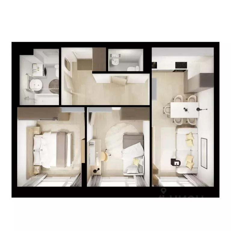 2-к кв. Московская область, Котельники Парковый мкр, Белая Дача Парк ... - Фото 2